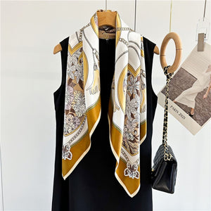 MaraSilk Pure Mulberry Silk Scarf - Square Crepe Satin MS423