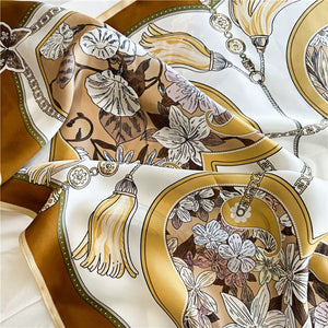 MaraSilk Pure Mulberry Silk Scarf - Square Crepe Satin MS423