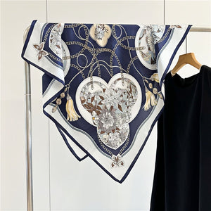 MaraSilk Pure Mulberry Silk Scarf - Square Crepe Satin MS423