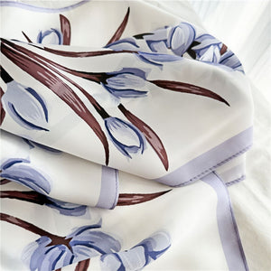 MaraSilk Pure Mulberry Silk Scarf - Square Crepe Satin MS424