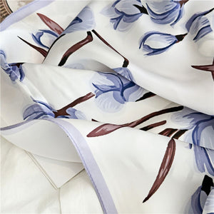MaraSilk Pure Mulberry Silk Scarf - Square Crepe Satin MS424