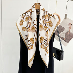 MaraSilk Pure Mulberry Silk Scarf - Square Crepe Satin MS424