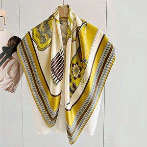 MaraSilk Pure Mulberry Silk Scarf - Square Crepe Satin MS425 34" x 34" MS42501