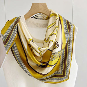 MaraSilk Pure Mulberry Silk Scarf - Square Crepe Satin MS425
