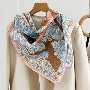 MaraSilk Pure Mulberry Silk Scarf - Square Crepe Satin MS426