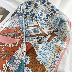 MaraSilk Pure Mulberry Silk Scarf - Square Crepe Satin MS426