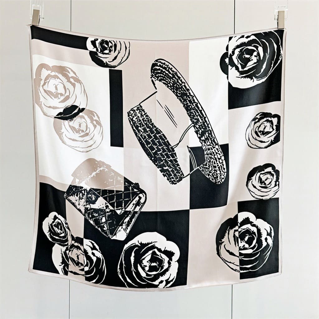 MaraSilk Pure Mulberry Silk Scarf - Square Crepe Satin MS427