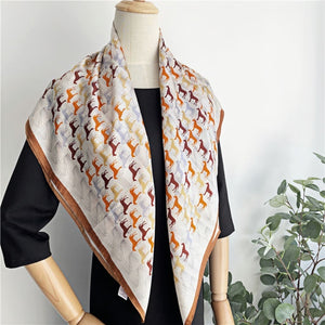 MaraSilk Pure Mulberry Silk Scarf - Square Crepe Satin MS429