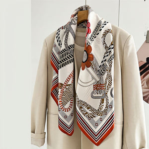 MaraSilk Pure Mulberry Silk Scarf - Square Crepe Satin MS430