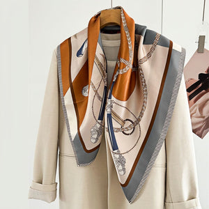 MaraSilk Pure Mulberry Silk Scarf - Square Crepe Satin MS430