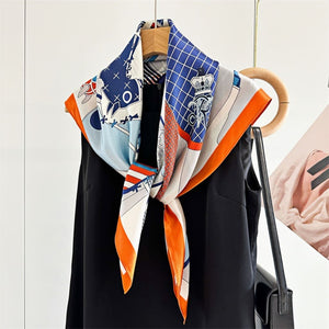 MaraSilk Pure Mulberry Silk Scarf - Square Crepe Satin MS431