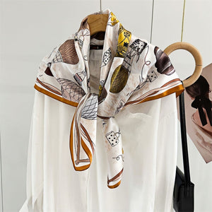 MaraSilk Pure Mulberry Silk Scarf - Square Crepe Satin MS432