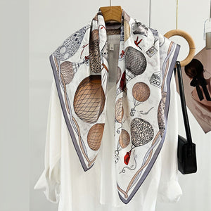 MaraSilk Pure Mulberry Silk Scarf - Square Crepe Satin MS432