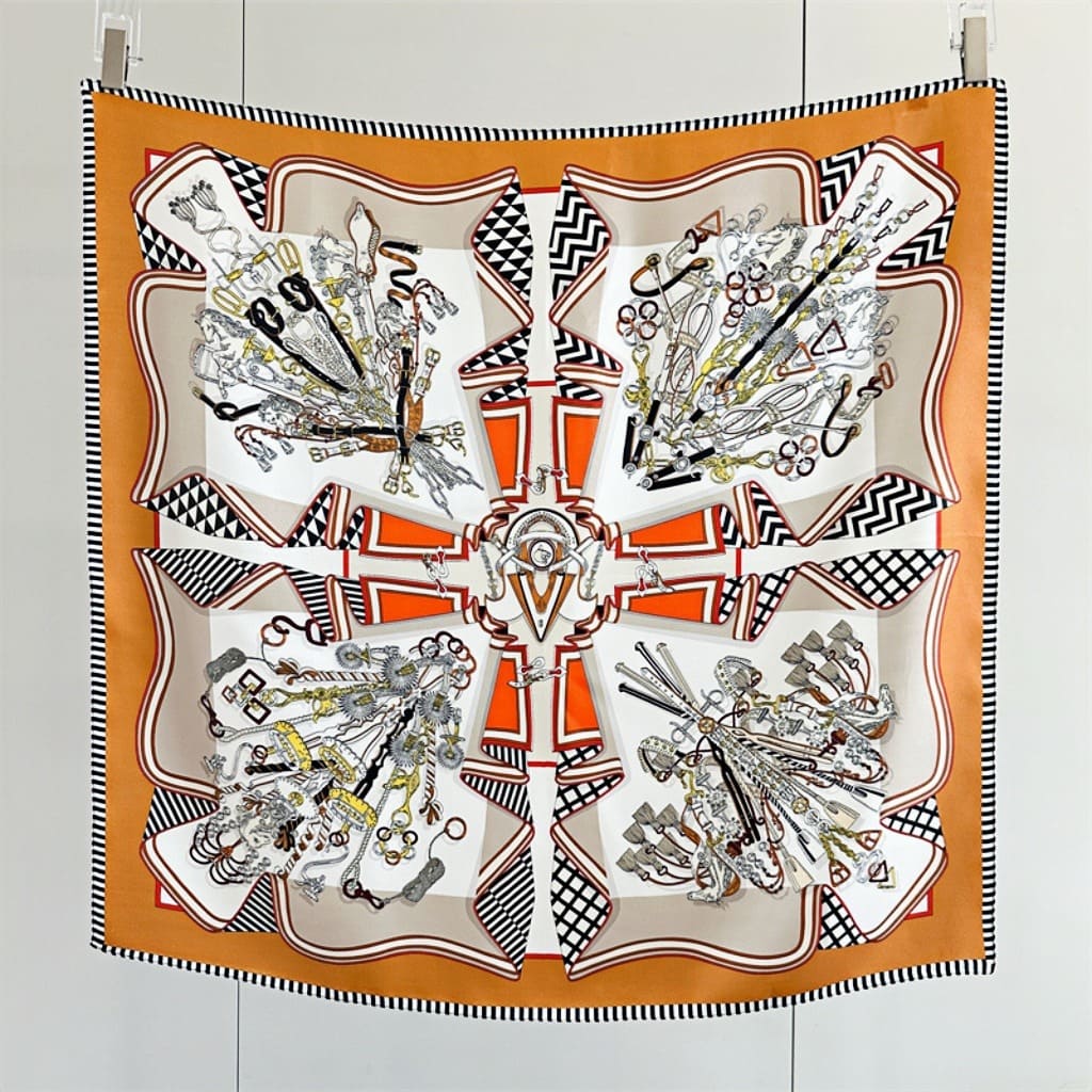 MaraSilk Pure Mulberry Silk Scarf - Square Crepe Satin MS433 34" x 34" MS43301