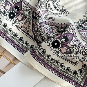 MaraSilk Pure Mulberry Silk Scarf - Square Crepe Satin MS434