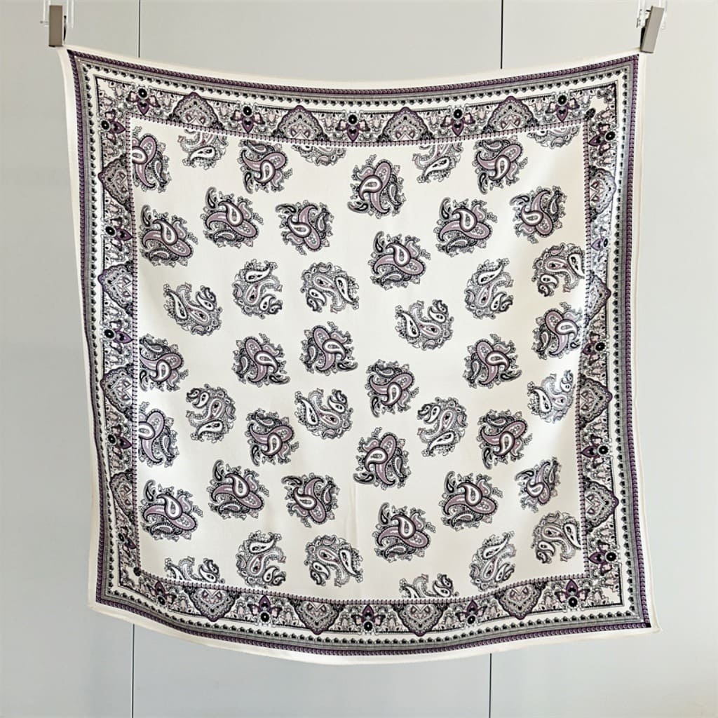 MaraSilk Pure Mulberry Silk Scarf - Square Crepe Satin MS434