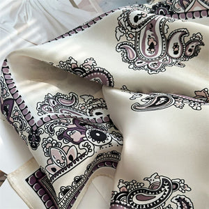 MaraSilk Pure Mulberry Silk Scarf - Square Crepe Satin MS434