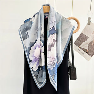 MaraSilk Pure Mulberry Silk Scarf - Square Crepe Satin MS435