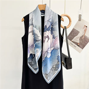 MaraSilk Pure Mulberry Silk Scarf - Square Crepe Satin MS435