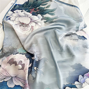 MaraSilk Pure Mulberry Silk Scarf - Square Crepe Satin MS435