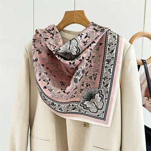 MaraSilk Pure Mulberry Silk Scarf - Square Crepe Satin MS437