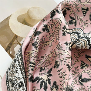 MaraSilk Pure Mulberry Silk Scarf - Square Crepe Satin MS437