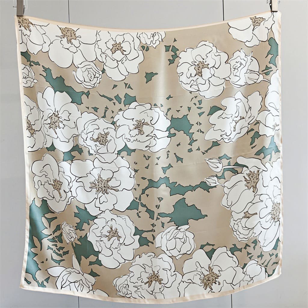 MaraSilk Pure Mulberry Silk Scarf - Square Crepe Satin MS438 34" x 34" MS43802