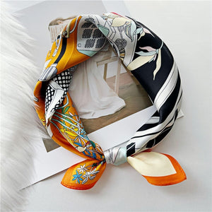 MaraSilk Pure Mulberry Silk Scarf Square Crepe Satin MS44-4