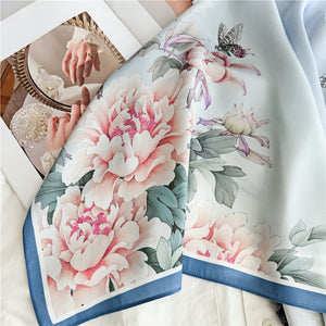 MaraSilk Pure Mulberry Silk Scarf - Square Crepe Satin MS440