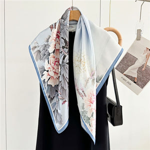 MaraSilk Pure Mulberry Silk Scarf - Square Crepe Satin MS440