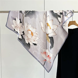 MaraSilk Pure Mulberry Silk Scarf - Square Crepe Satin MS441