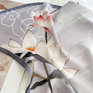 MaraSilk Pure Mulberry Silk Scarf - Square Crepe Satin MS441