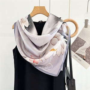 MaraSilk Pure Mulberry Silk Scarf - Square Crepe Satin MS441