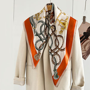 MaraSilk Pure Mulberry Silk Scarf - Square Crepe Satin MS442