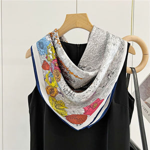 MaraSilk Pure Mulberry Silk Scarf - Square Crepe Satin MS443