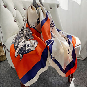 MaraSilk Pure Mulberry Silk Scarf - Square Crepe Satin MS444