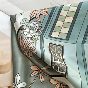 MaraSilk Pure Mulberry Silk Scarf - Square Crepe Satin MS445