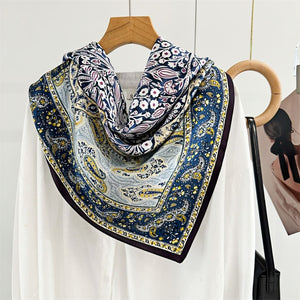 MaraSilk Pure Mulberry Silk Scarf - Square Crepe Satin MS446