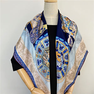 MaraSilk Pure Mulberry Silk Scarf - Square Crepe Satin MS449