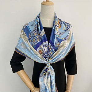 MaraSilk Pure Mulberry Silk Scarf - Square Crepe Satin MS449