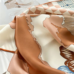 MaraSilk Pure Mulberry Silk Scarf - Square Crepe Satin MS451