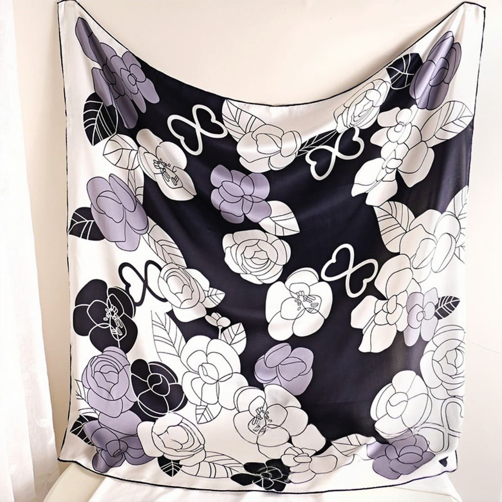 MaraSilk Pure Mulberry Silk Scarf - Square Crepe Satin MS452