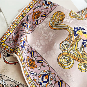 MaraSilk Pure Mulberry Silk Scarf - Square Jacquard MS453