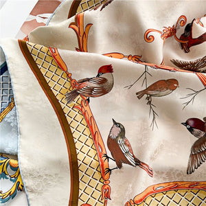 MaraSilk Pure Mulberry Silk Scarf - Square Jacquard MS453