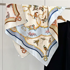 MaraSilk Pure Mulberry Silk Scarf - Square Jacquard MS453 41" x 41" MS45307