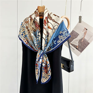 MaraSilk Pure Mulberry Silk Scarf - Square Crepe Satin MS454