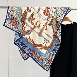 MaraSilk Pure Mulberry Silk Scarf - Square Crepe Satin MS454