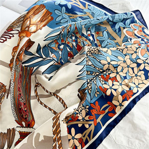 MaraSilk Pure Mulberry Silk Scarf - Square Crepe Satin MS454