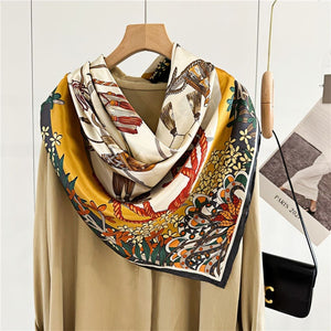 MaraSilk Pure Mulberry Silk Scarf - Square Crepe Satin MS454