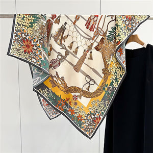 MaraSilk Pure Mulberry Silk Scarf - Square Crepe Satin MS454